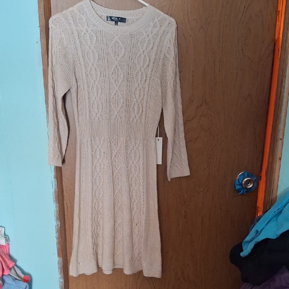 Chic Cream Cable Knit Dress*holding For Shalina*